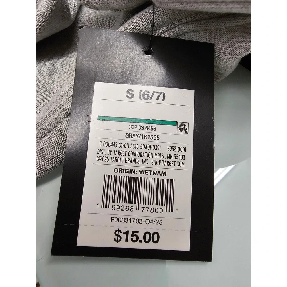 Art Class Boys Gray Fleece Sweatpants Easy On Elastic‎ Waist Size S 6/7 New